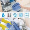 Silicone Air Fryer Liner, Tower Air Fryer Accessories， 8.3Inch Square Air Fryer Basket, Air Fryer Silicone Liners Reusable, 2Pcs Foldable （Bule a
