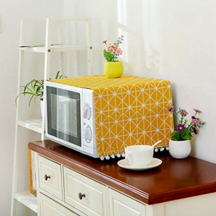 Microwave Dust Proof Cover,Microwave Oven Accessory Protective Cover Dust-Proof Covers Hood Home Decor Microwave Anti-Oil Towel