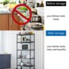 SUOERNUO 5-Shelf Shelving Storage Unit on Wheel Casters Metal Organizer Wire Rack for Home Office Kitchen Bathroom Organization Black(30Lx14Wx62.