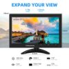 Thinlerain 10.1 inch Small PC Monitor Mini Monitor HDMI Monitor with IPS Panel, 1366x768 LED Monitor Support HDMI VGA Intput, for Computer, Lapto