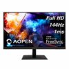 AOPEN 25MH1Q Pbipx 24.5" Full HD (1920 x 1080) TN Gaming Monitor with AMD Radeon FreeSync Technology, 144Hz, 1ms, (HDMI & Display Port), Black, F
