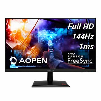AOPEN 25MH1Q Pbipx 24.5" Full HD (1920 x 1080) TN Gaming Monitor with AMD Radeon FreeSync Technology, 144Hz, 1ms, (HDMI & Display Port), Black, F