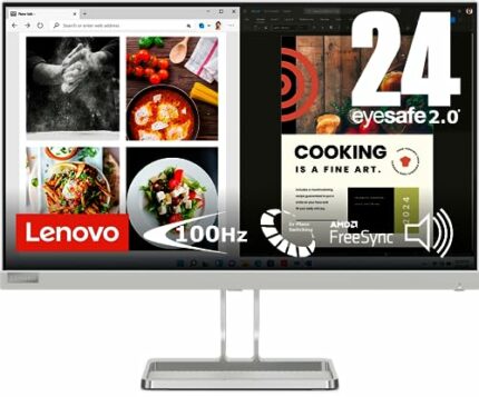 Lenovo L24i-40 24 Inch PC Monitor | FHD, 1080p, 100Hz, 6ms, WLED, HDMI, VGA