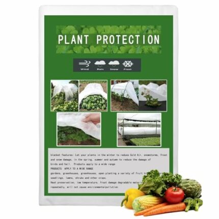 30gsm 1.6*10m Garden Plant Fleece Frost Protection Covers for Winter, Horticultural Fleece Cover for Outdoor and Indoor Plant Frost Protection Fl