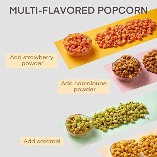 Popcorn Maker, HOUSNAT 1200w Upgraded Electric Popcorn Machine, 2 Minutes Qucik Popping, Hot Air Popcorn Popper for Fat-Free and Healthy Snacking