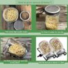 2pcs Sprouting Seeds Jar Kit 16oz with Premium Stainless Steel Lid and Strainer Germination Glass for Sprouts and Sprout Growing