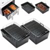 2Pcs Silicone Pot Double Air Fryer Liners Basket, Rack Accessories for Ninjas Dual Air Fryer, Oven, and Microwave