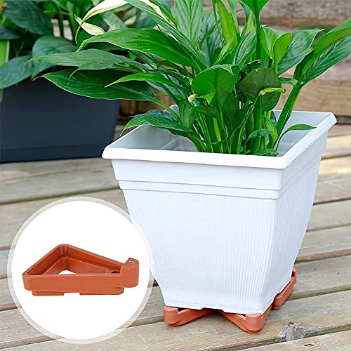 Muross 24 Pcs Plant Pot Feet Triangle Flower Pot Stand Invisible Flower Pot Risers Triangle Feet Lifters Flower Pot Toe Non-slip Triangle Flower