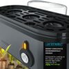 arendo - Electric Egg Boiler, Automatic Cooker with Warming Function for 1 to 3 Perfect Soft,medium and Hard Eggs, Indication Light, Water Measur