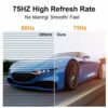 ZFTVNIE 24 Inch Computer Monitor - Full HD 1080P 75Hz PC Monitor with HDMI VGA Ports, VESA Compatible, Tilt Adjustable, LED Monitor for Office, B