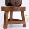 CHEWYNP footstool 7inch Home Multifunction Indoor Adult Hotel Office Durable Wooden Mini Stool Display Stand Flower Pot Living Room Balcony Footr