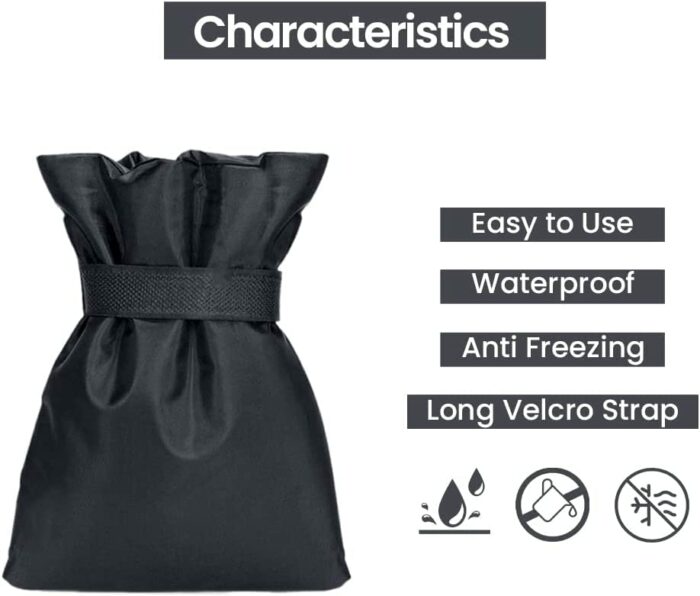 Pack of 2 Outside Tap Cover Outdoor Tap Cover for Winter Insulation Frost Protector Easy Fit Thermal Jacket Garden Tap Cover - 20cm