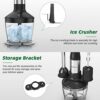 Yumystori Stainless Steel Hand blender Set,7 in 1 Stick Blender 800W,20 Speed Immersion Blender with Ice Crush,Beaker,Chopper,Whisk,Frother,Blend