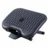 Footrest Adjustable Height Angle Tilting Platform Home Office Massage Foot Rest,Black