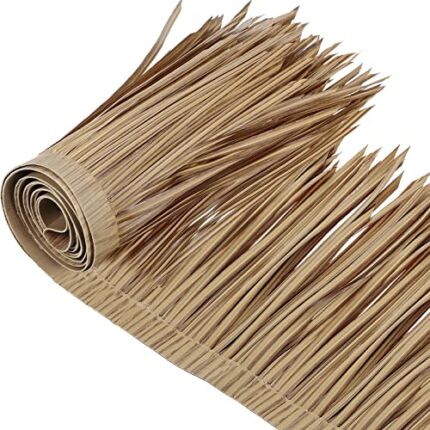 Mexican Tiki Hut Grass Skirting Roof Tiki Bar Grass Duck Blind Grass for Thatch Roofing Tiki Bar Decorations Roll Palm Palapa Straw Thatch Roof f