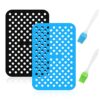 2 PCS Silicone Air Fryer Pads, with 2 Pcs Silicone Brushes,Non-Stick Air Fryer Liners, Reusable Air Fryer Accessories, for Air Fryers and Kitchen