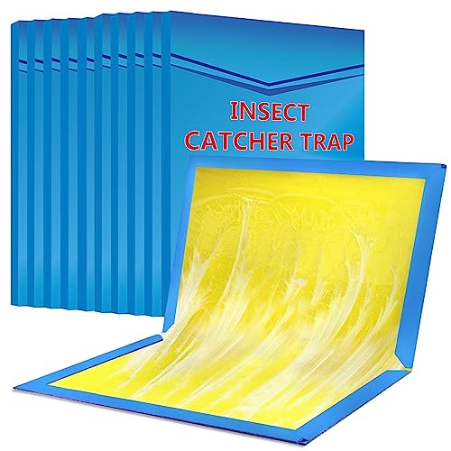 Pest Sticky Boards - 5 Pack Glue Traps Pads Multi-Use Sticky Boards for Kitchen Garden Indoor Outdoor