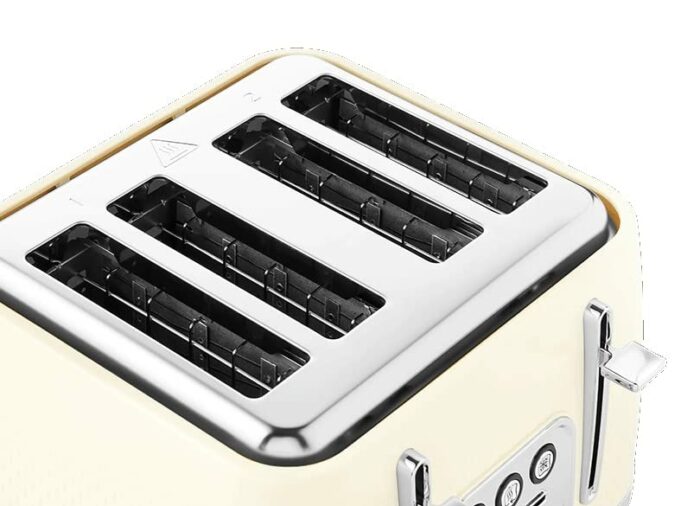 Morphy Richards Verve Cream 4 Slice Toaster - Plastic - 4 Slot - Illuminated Buttons - 243011