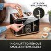 Breville Aura 4 Slice Toaster | Touch Control Panel | Extra High Lift | Variable Width Slots | Shimmer Black [VTR019]