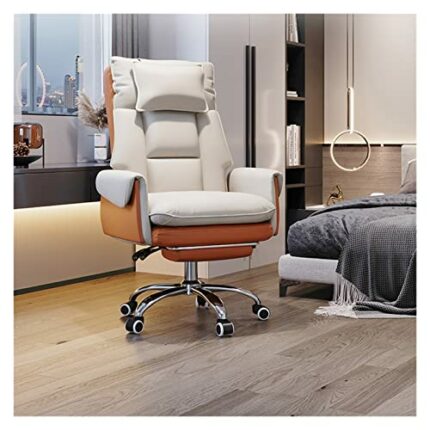 SDFGH Office Chair Home Computer Chair Lift Swivel Chair Backrest Comfortable Sedentary Boss Chair Lunch Break Reclining Chair