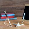 Transparent Pen Holder Display Stand 2 Pieces Acrylic Makeup Brush Rack Organizer Clear Pen Stand Office Pen Display Stand Makeup Brush Drying Ra