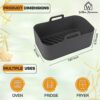 Watson Homeware Air Fryer Silicone Liner Set - 5 pcs - Compatible with Ninja AF300/400 Dual - Silicone Mittens - Oil Brush - Reusable, Dishwasher