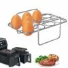 2Pcs Air Fryer Rack Compatible with Ninja Food Dual Zone Air Fryer [AF300UK] [AF400UK] 2 Drawers, 304 Stainless Steel Dual Air Fryer Accessories,