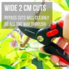 AlpineReach Bypass Secateurs for Gardening, Plant Cutting Clippers with Sharp High Carbon Steel Blade, Ergonomic Adjustable Soft Handle for Small