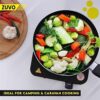 1500W Single Hot Plate - Black Ring Stove Hob - Portable & with Adjustable Thermostat - Cast Iron Heating Plate - Best for Cooking - Zuvo