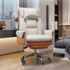 LEIGE Sofa Office Chair, Gaming Chair Computer Chair Backrest With Footrest Reclining Swivel Chair