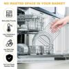 Ainiv 2 PCS Air Fryer Racks Compatible with Ninja Dual AF300UK AF400UK, Layered Dehydrator Rack, Skewer Rack with 4 Skewers, 304 Stainless Steel