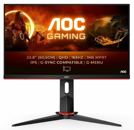 AOC Q24G2A/BK 23.8" Widescreen IPS Black Multimedia Monitor (2560x1440/1ms/2xHDMI/DisplayPort)