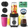 Smoothie Maker Blender, 900W Bullet 6-Point Blade, Mini 12 Pieces Small Fruity Blender for Frozen Drink, Crushed Nuts and Spices