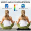 Gel Seat Cushion, Cooling Thick Big Breathable Honeycomb Design Absorbs Pressure Points Seat Cushion with Non-Slip Cover for Office Chair Home Ca