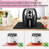 3Pcs Heat Resistant Mat for Air Fryer, Non Slip Heat Proof Mat with Kitchen Appliance Sliders, Compatible with Ninja Foodi Cosori Air Fryer, Oven