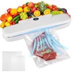 Vacuum Sealer, Automatic Food Vacuum Sealer Machine for Sous Vide Cooking with 10 Sealer Bags, Air Sealing System for Food Preservation, One-Touc