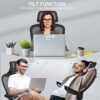 ZASTION LANDOMIA Ergonomic Office Desk Chair - Mesh Office Chair with Flip up Arms & Adjustable Back Height - Comfortable Computer Task Chairs wi