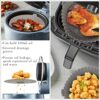 Boyigog Air Fryer Silicone Pot 9.8IN/25cm Round Large Air Fryer Reusable Liners with Non-Stick Mats Accessorie,Food-Grade Air Fryer Basket for Ca