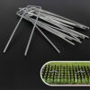 12PCS Cat Scat Mat with Spikes, Cat Animal Spikes Repellent Deterrent Mat Plant Prickle Strip Dig Stopper with 12 Nails and 20 Cable Ties for Ind