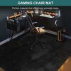 QQpony Chair Mat for Hard Floor, 75" x 60" Large Chair Mat for Hardwood Floor, Flannel Fabric Desk Rug for Hard Surface, Protector Floor Chair Ma
