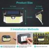 WELALO Solar Security Lights, 188 LED Solar Motion Sensor Lights, IP65 Waterproof Solar Lights Outdoor Garden, 3 Modes PIR Solar Powered Wall Lig