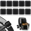 10Pcs Air Fryer Rubber Bumpers, Air Fryer Tray Rubber Feet Non-Scratch Protective Covers for Fryer Grill Pan Plate Replacement Parts Home Kitchen