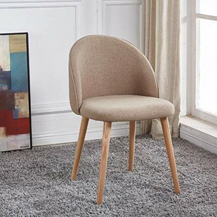 Simple leisure chair, home computer chair linen nordic office backrest lazyWGWJ