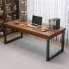 DLOETT Office desk office table home desktop computer desk workbench without chair (Color : D, Size : 120CM)