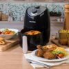 Salter EK2817 2L Compact Air Fryer - Hot Air Circulation, Removable Non-Stick Cooking Rack, Adjustable Temperature Up To 200°C, 30 Minute Timer,