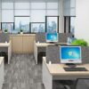 Jhanw Desk Dividers Partitions for Office Desk, Portable Privacy Panel with Clamp, Sneeze Guard Desk Shield 36" x 24", Grey Office Dividers Parti