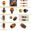 TFUFR Garden Hose Pipe Spray Gun Set, 8 Adjustable Patterns High Pressure Anti-Leaking Hose Gun with Hose Pipe Connect Adapters for Watering Plan
