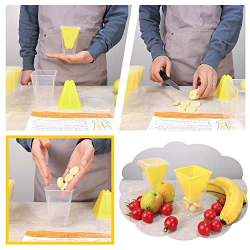 Fruit Fly Trap - 4 Pack - Non-Toxic No Baited Reusable Fruit Flies Catcher Environmentally Responsible Fruit Fly Killer Pet and People Safe