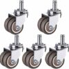 GTYT DIY Hardware 1.5in 38mm Office Chair Swivel Caster Wheels,360° Rotation Stem Castor Wheels,Rubber Furniture Caster,Swivel Chair Caster,Witho