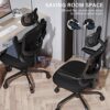 ZASTION LANDOMIA Ergonomic Office Desk Chair - Mesh Office Chair with Flip up Arms & Adjustable Back Height - Comfortable Computer Task Chairs wi